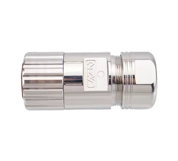 Plugue montado de metal fêmea reto de sinal M40 (crimpagem)