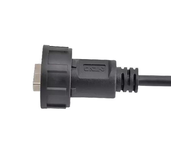 USB macho para macho sobremoldado com cabo (rosqueado)