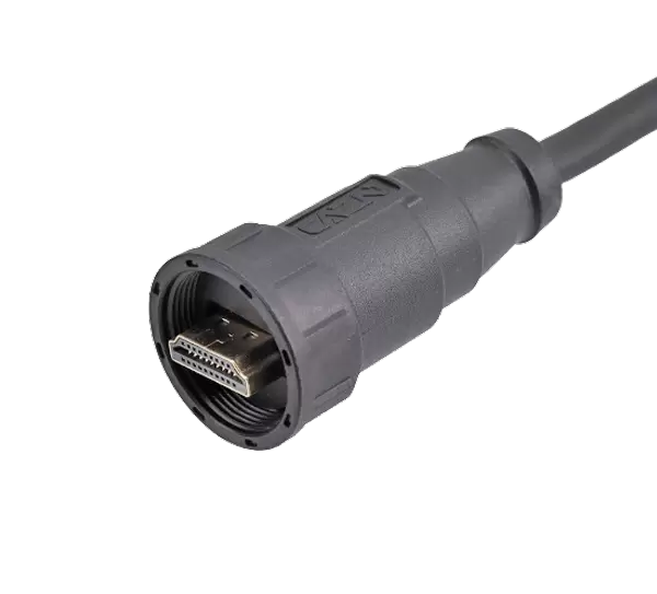 Plugue de cabo HDMI Str.Male para Str.Male (rosqueado)